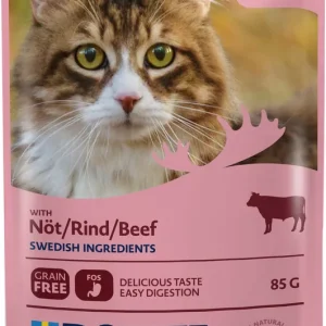 Sparpaket 24 x 85 g Bozita Häppchen in Soße mit Rind Katzen Nassfutter Schneller Versand